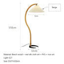 Axyaa Nordic Wood Walnut LED Floor Lamp for Cozy Home Lighting