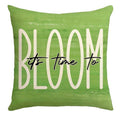 Axyaa Plant Flower Print Pillowcase - Green Polyester Cushion Cover