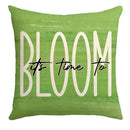 Axyaa Plant Flower Print Pillowcase - Green Polyester Cushion Cover
