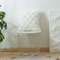 Axyaa Plush White Diamond Cushion Cover - Soft Solid Color Pillowcase