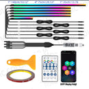 Axyaa 6in1 RGB Car Ambient Lights Symphony LED Atmosphere Lamp - APP Remote