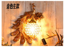 Axyaa Nordic Retro Peacock Wall Lamp LED Sconce Light for Creative Living Room Decor