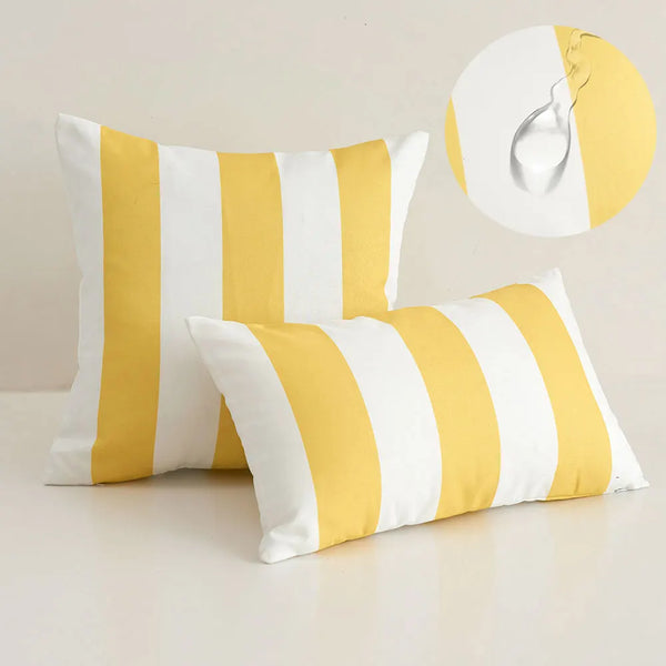 Axyaa Summer Striped Outdoor Pillow Cover for Couch Sofa - 45x45 30x50