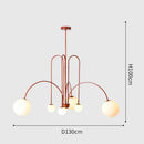 Axyaa Geometric Glass Chandelier Pendant Light for Living Dining Room