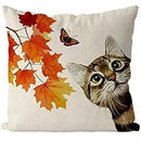 Axyaa Maple Leaf Autumn Pillowcase 35X35cm - Farmhouse Home Decor