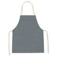 Axyaa Blue Wave Kitchen Apron: Yellow Striped Wood Texture, Adult & Kids Bib