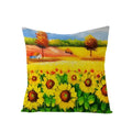 Axyaa Maple Leaf Sunflower Pillowcase for Living Room Bedroom Decor, 45*45cm