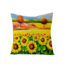Axyaa Maple Leaf Sunflower Pillowcase for Living Room Bedroom Decor, 45*45cm