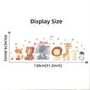 Axyaa Cute Africa Animals Wall Stickers for Kids Room - Elephant, Giraffe, Bear, Fox