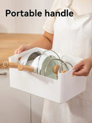 Axyaa Kitchen Organizer: Seasoning & Tableware Storage Box with Desktop Basket