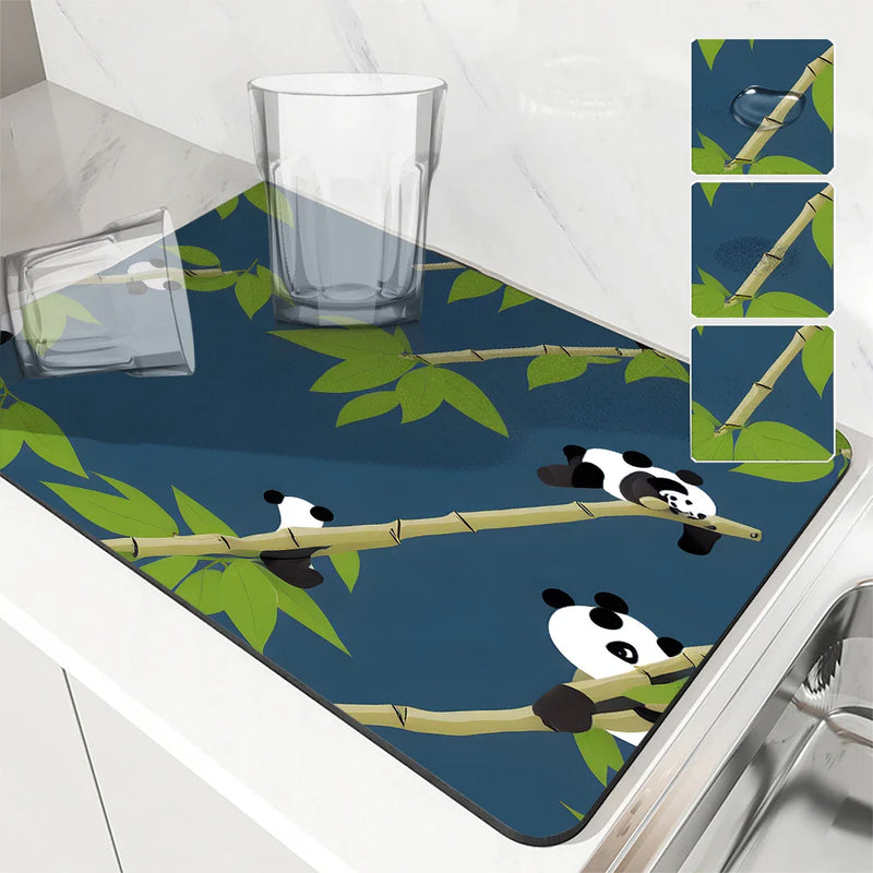 Axyaa Diatom Mud Kitchen Drain Pads - Absorbent Tableware Mat