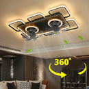 Axyaa Nordic Ceiling Fan with LED Lights & Remote Control Smart Living Room Decoration