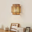 Axyaa Woven Hemp Rope Wall Lamp Vanity Light E27 Eco-Friendly Indoor Rattan
