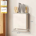 Axyaa Wall Mount Cutlery Holder Knife Chopstick Organizer Rack Kitchen Utensil Storage