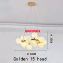 Axyaa Glass Ball LED Chandelier for Living Room Kitchen Island Decoration