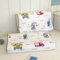 Axyaa Dinosaur Car Cartoon Pillowcase, Kids Satin Bedding, Cute Design, Soft Cotton Cover.