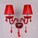 Axya Red Crystal Wall Lamp Luxury Modern Bedroom Sconce Living Room Decor