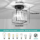 Axyaa Nordic Crystal Ceiling Light: Modern E27 Fixture for Bedrooms, Corridors, Restaurants