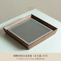 Axyaa Walnut Tea Tray Dual Purpose Drainage Holder for Tea Ceremony