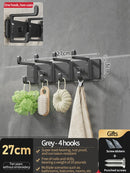 Axyaa Wall Rack Hooks for Bathroom & Kitchen - Folding Robe Towel Holder