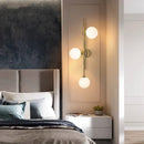 Axyaa Bubble Glass Wall Sconce with Gold Metal - Modern G9 Bulb Light for Home Décor