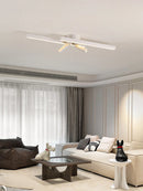 Axyaa LED Line Ceiling Lamp Black White Living Dining Bedroom Hallway Lighting
