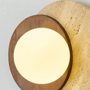 Axyaa Vintage Wabi Sabi LED Wall Lamp with Pull Chain Switch for Living Room and Bedroom