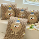 Axyaa Cartoon 3D Patch Embroidered Cookies Throw Pillow Quilt - Dual-Purpose Home Decor