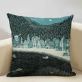 Axyaa Enchanted Forest Tree House Pillow Cover for Home Decor Sofa