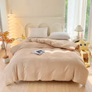 Axyaa Soft Polyester Duvet Cover in White & Grey, Queen Size 220*240cm