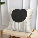 Geometric Round Line Pattern Pillow Cover for Modern Minimalist Home Decor