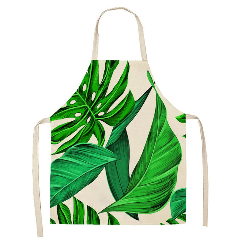 Axyaa Green Plant Style Apron for Adults and Kids