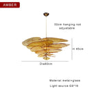 Axyaa Retro Green Glass Chandelier for Home Decoration