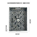 Axyaa Square Light Luxury Black Tray for Home Decor and Organization
