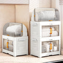 Axyaa Multi-Tier Bowl Rack: Large Capacity, Collapsible Dish Drying & Storage for Kitchen