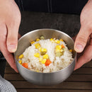 Axyaa Double-layer Stainless Steel Soup Bowl, Korean Noodle Rice Bowls Set