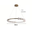 Axyaa Nordic Round Pendant Lamp, Postmodern Lighting Fixture for Dining, Living, Study Room