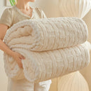 Axyaa Cozy Bear Pattern Fleece Blanket for Sofa Bed, Spring/Autumn Soft Plush Throw