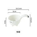 Axyaa Cat Ceramic Dipping Plate, 0.7oz Sauce Mini Bowl
