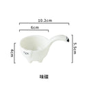 Axyaa Cat Ceramic Dipping Plate, 0.7oz Sauce Mini Bowl