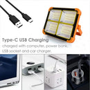 Axyaa Solar Flood Light: Rechargeable LED Spotlight Projector for Outdoor Construction