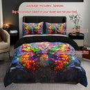 Axyaa Butterfly Floral Print Bedding Set - Soft Polyester Duvet Cover & Pillowcases