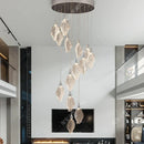 Axyaa Modern Duplex Building Staircase Chandelier for Living Room Indoor Lighting