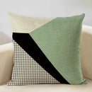 Axyaa Geometry Cushion Cover - 45x45cm Linen Pillow Case for Home Decor