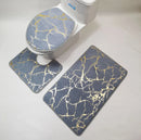 Axyaa Geometric Print Gold Rugs Set for Bedroom, Living Room, Bathroom