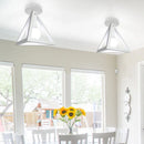 Axyaa Retro LED Ceiling Light Fixture for Modern Living Room Bedroom Kitchen Integration