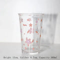 Axyaa Glass Milk Tea Cup Set with Straw for Trendy Breakfast & Coffee Enjoyment