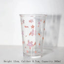 Axyaa Glass Milk Tea Cup Set with Straw for Trendy Breakfast & Coffee Enjoyment