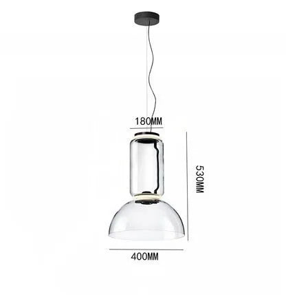 Modern Nordic Chandelier for Dining Room by Axyaa - Glass Jars Led Pendant Light