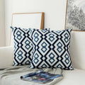 Axyaa Geometric Floral Embroidered Cushion Cover 45x45cm